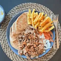 Open pita gyros varken